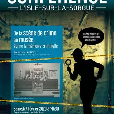 Conférence « De la scène de crime au musée, écrire la mémoire criminelle » - EN