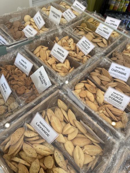 spread of savory crackers and shuttles with different flavors