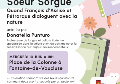 Conférence Frère Soleil, Soeur Sorgue - EN