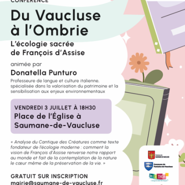Conférence du Vaucluse à l'Ombrie - EN