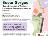 Conférence Frère Soleil, Soeur Sorgue_Fontaine-de-Vaucluse