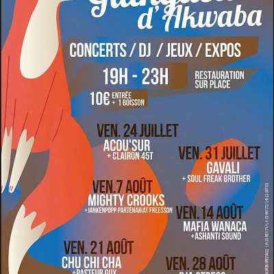 Les Guinguettes d'Akwaba - concerts / DJ / jeux / expos - EN
