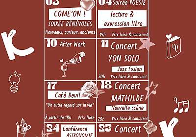 La Kantarelle - Programmation du mois de septembre - EN