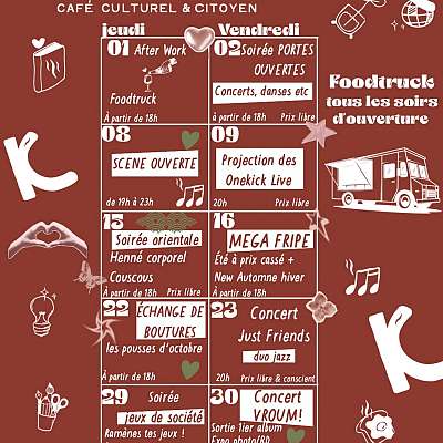 La Kantarelle - Programmation du mois d'octobre - EN