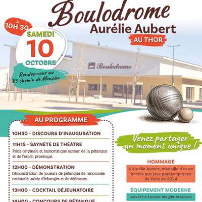 Inauguration du nouveau Boulodrome Aurélie Aubert - EN